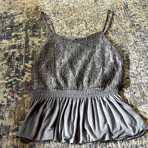 Woman’s top silver sequin